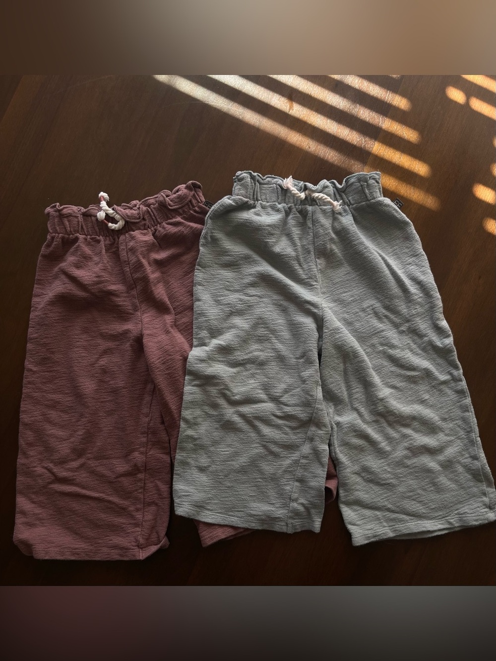 Modern Moments 4T Pull Up Elastic Waist Causal Pants in Mauve and Light Blue